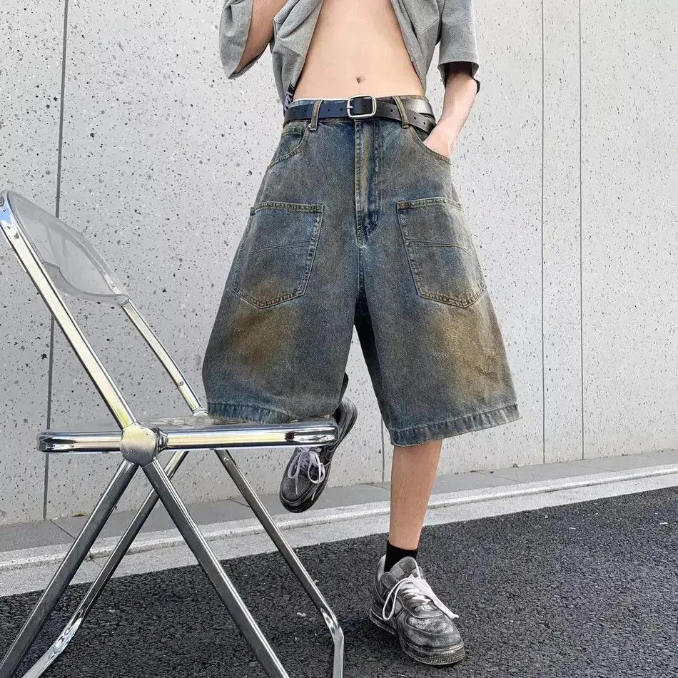 Japanese Brand Retro loose wide leg denim shorts Size US 32 / EU 48 - 3 Thumbnail