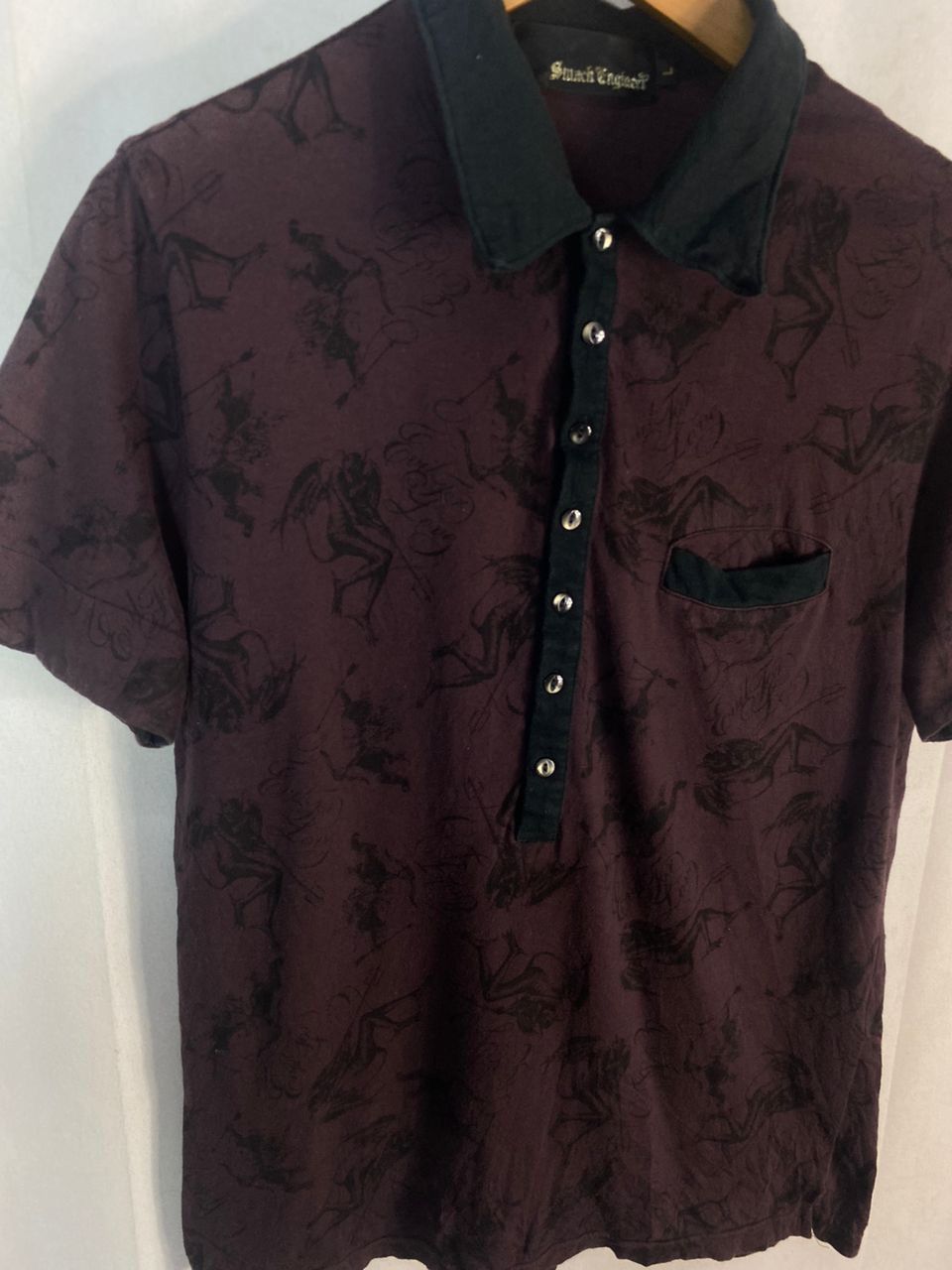 Japanese Brand × Seditionaries Fullprint polo shirt half button up by smack engineer Size US M / EU 48-50 / 2 - 2 Thumbnail