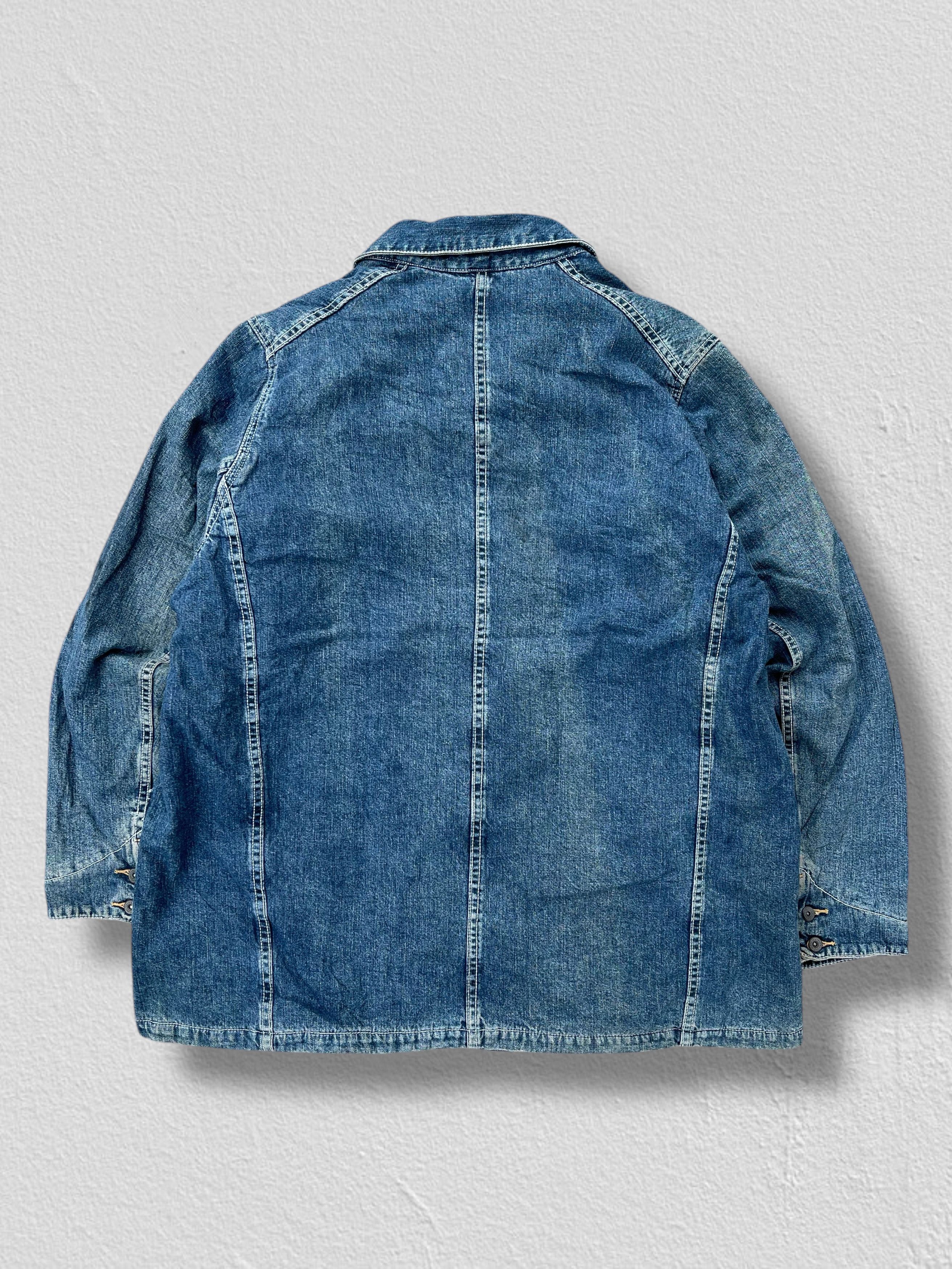 Vintage 🔥Vintage Liberto Italy Blanket Lined Denim Chore Jacket Size US M / EU 48-50 / 2 - 4 Thumbnail
