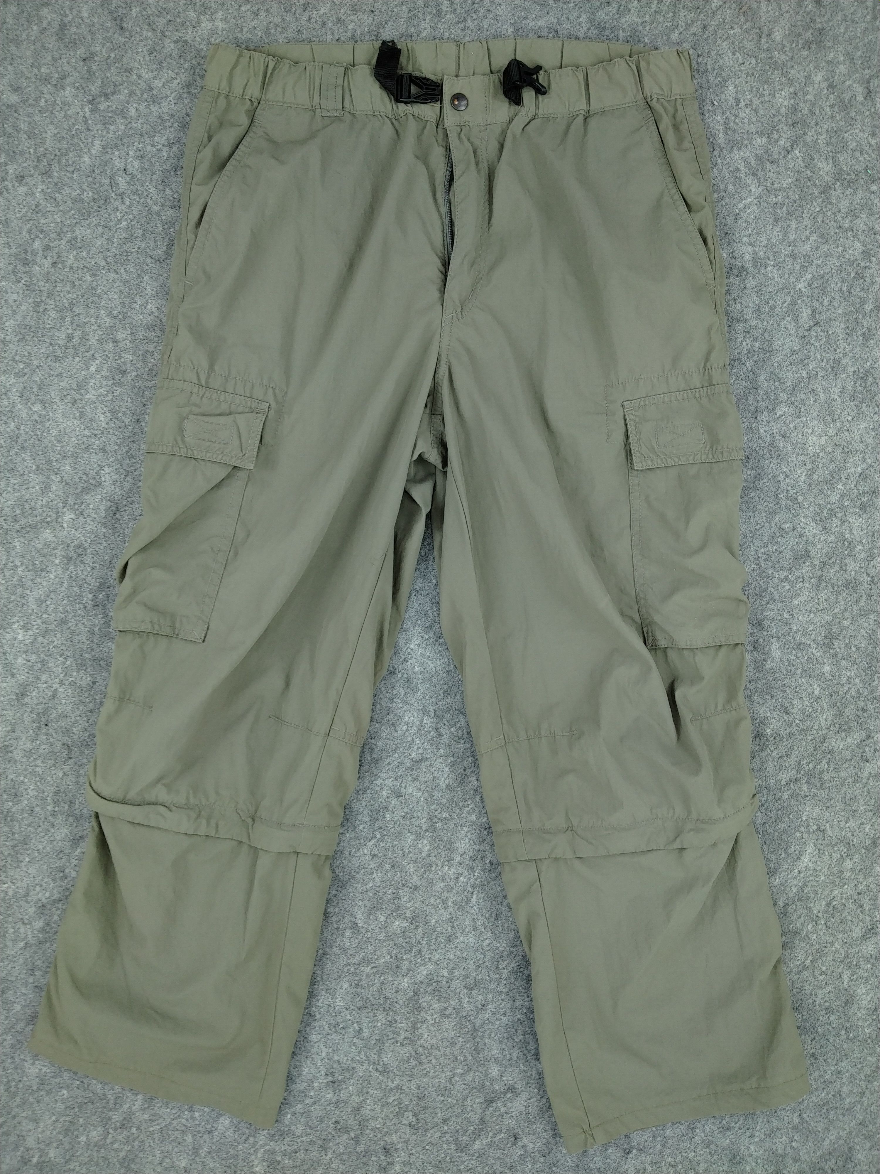 image of Uniqlo Elastic Waist Cargo Multi Pocket Pants -Cp152 in Olive/Green, Men's (Size 33)