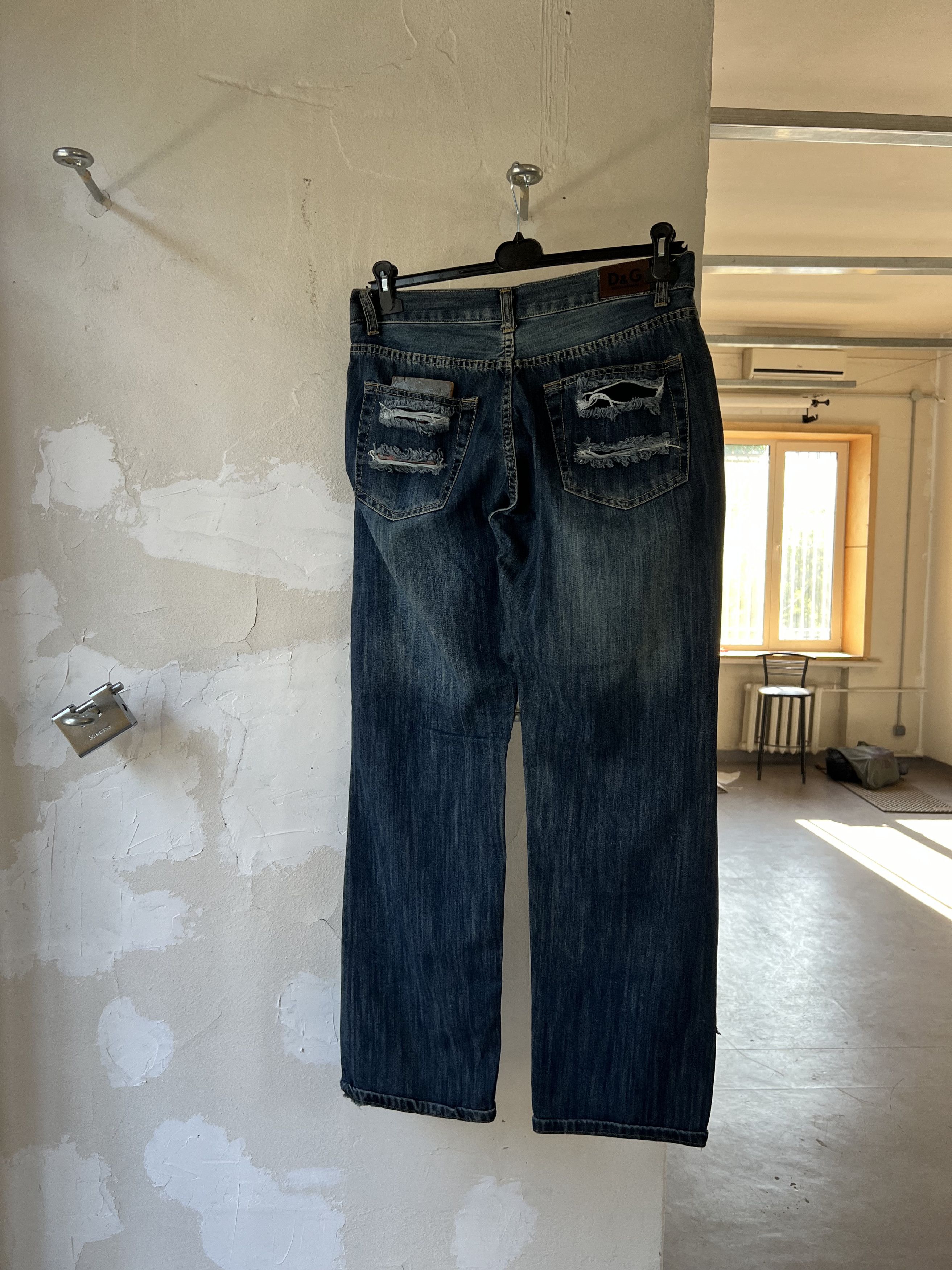Denime DG Vintage Distressed Jeans Pants 1980s Size US 32 / EU 48 - 3 Thumbnail
