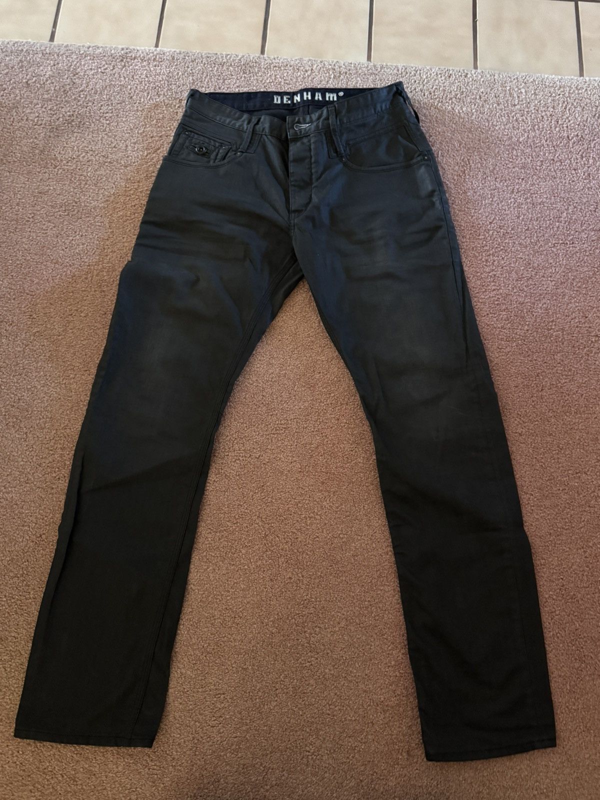 DENHAM DENHAM waxed denim jeans in black Size US 32 / EU 48 - 3 Thumbnail