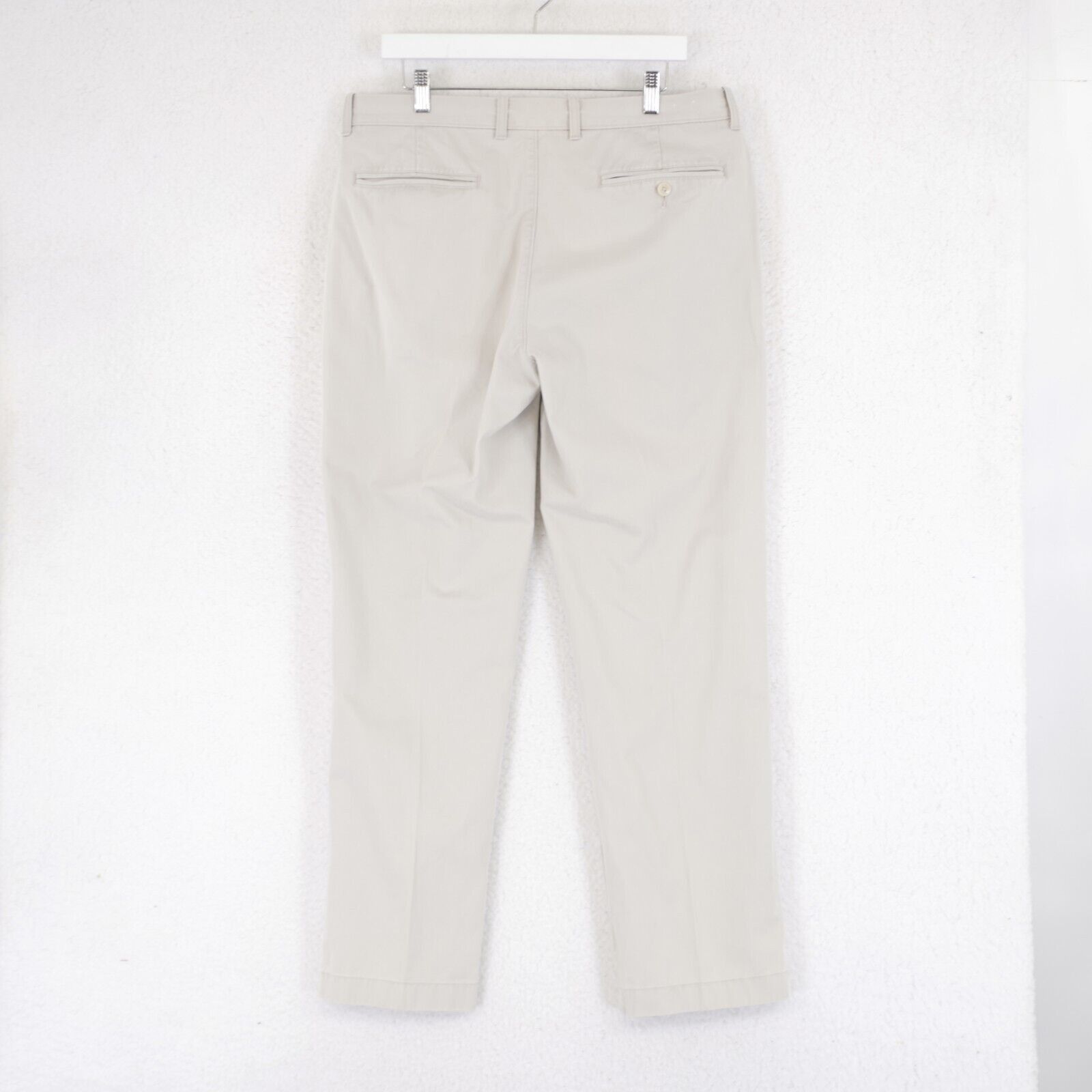 J.Crew J. Crew Classic Fit Gray Cotton Flat Front Chino Pants 35/32 Size US 35 - 3 Thumbnail