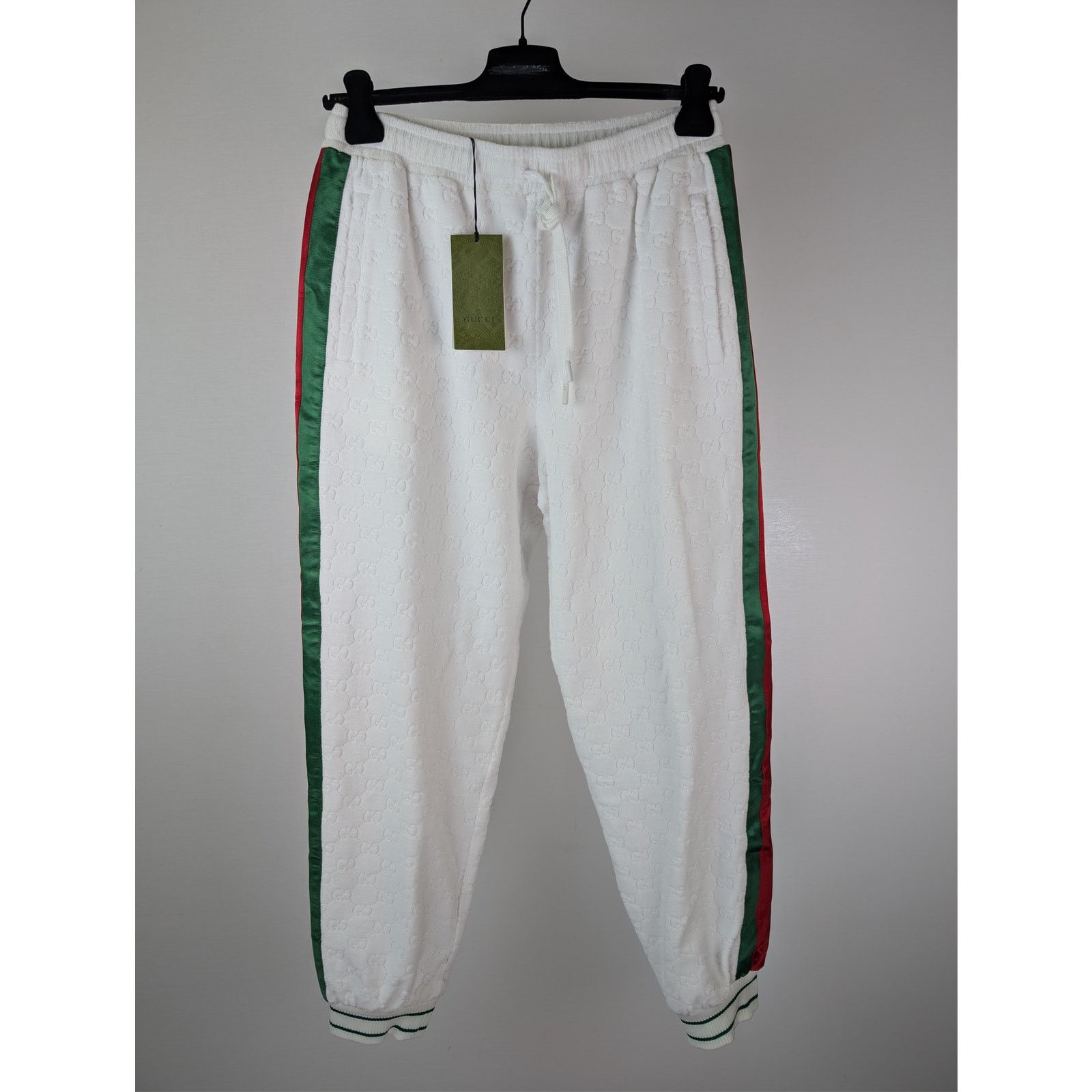 Gucci o1rshd1 GG Cotton Terry Cloth Jogging Pants in White Size US 32 / EU 48 - 2 Thumbnail