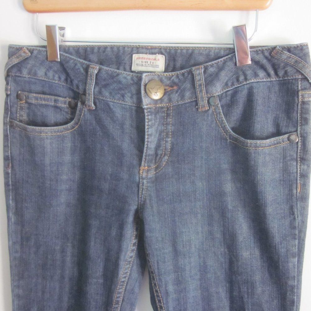 Free People VINTAGE 90's Free People Low Rise Bootcut Denim Jeans Size 28 Size 28" / US 6 / IT 42 - 2 Thumbnail