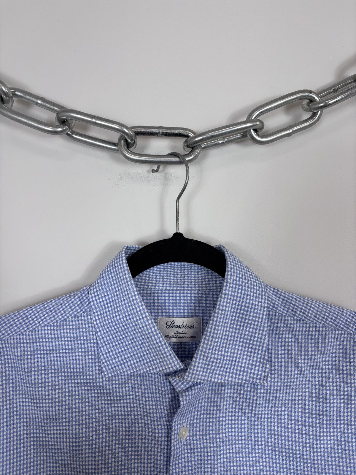Strenstroms Stenstroms Men’s Slimline Twofold Cotton Dress Shirt Size US M / EU 48-50 / 2 - 4 Thumbnail
