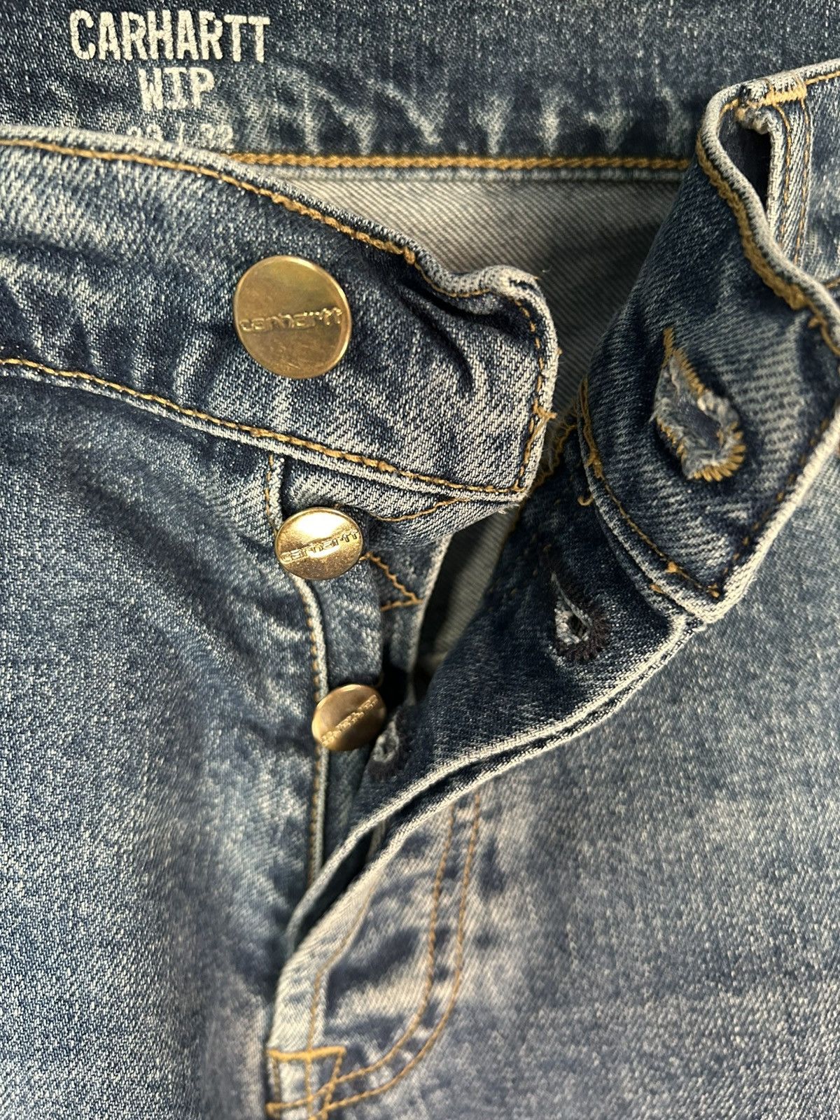 Carhartt Carhartt WIP Blue Denim Jeans – Size 33/32 Size US 33 - 5 Thumbnail
