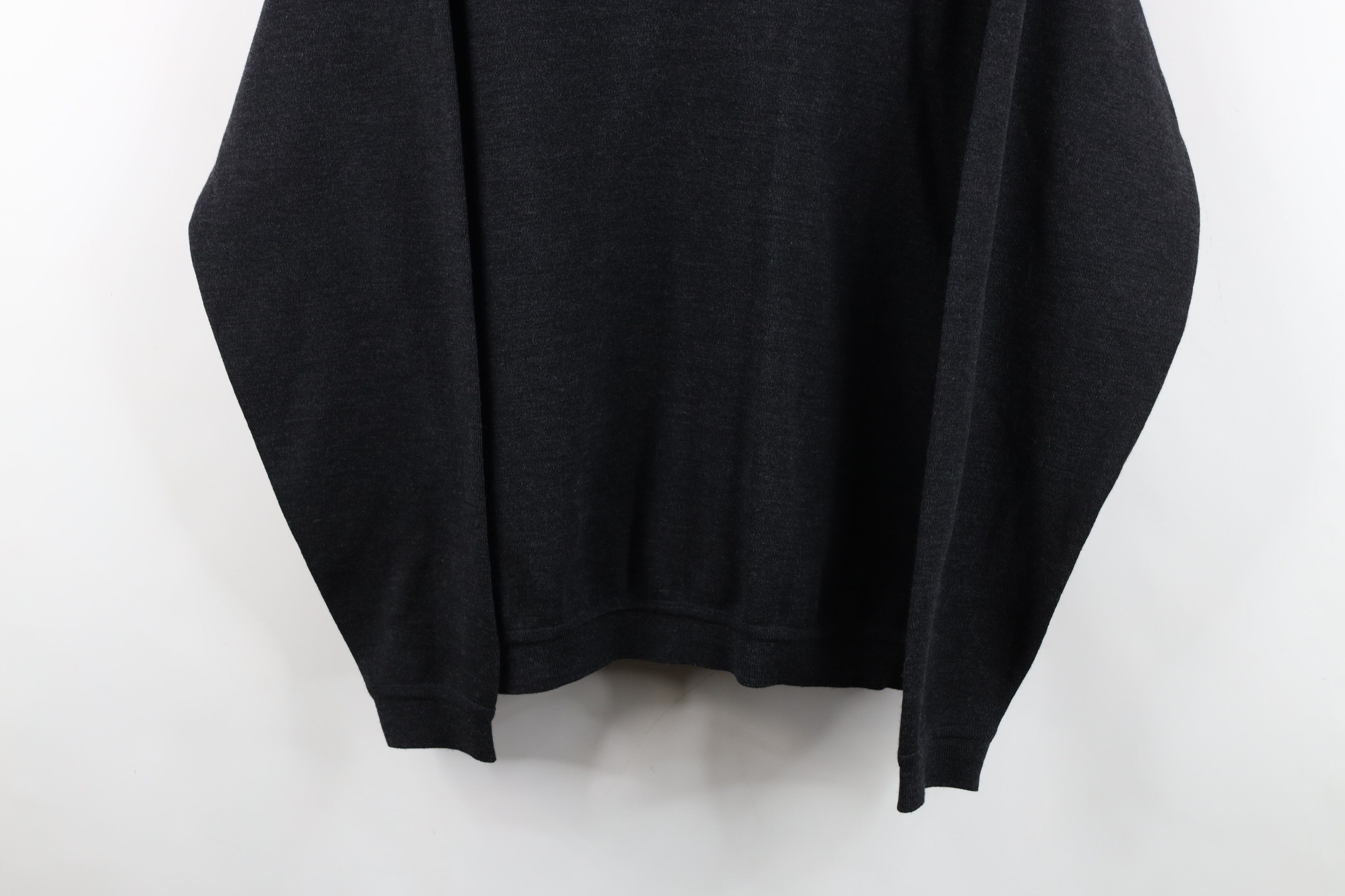 St. Croix Vintage 90s St Croix Wool V-Neck Sweater Charcoal Gray USA Size US L / EU 52-54 / 3 - 3 Thumbnail