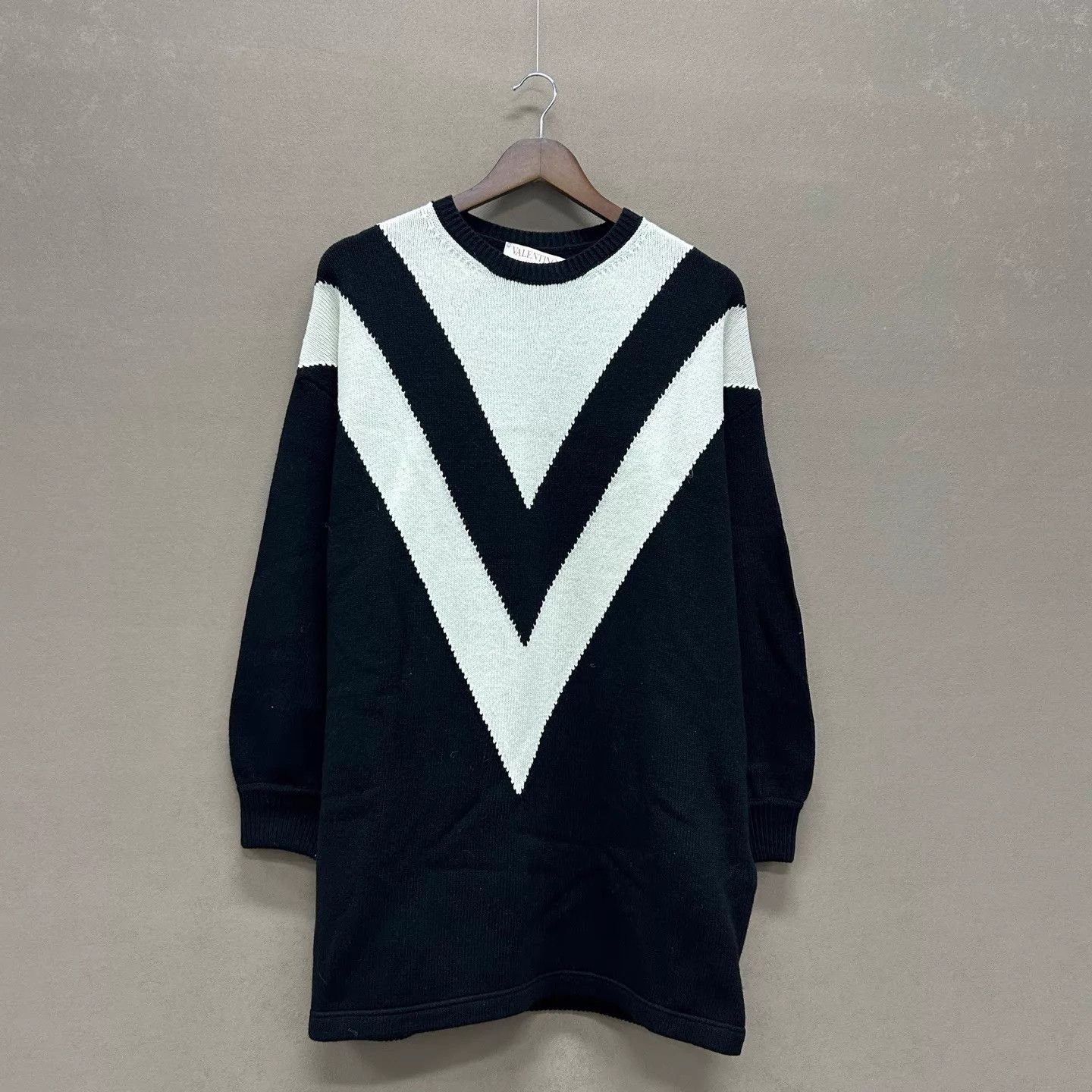 Valentino VALENTINO V-panelled wool knit dress S Size S / US 4 / IT 40 - 1 Thumbnail