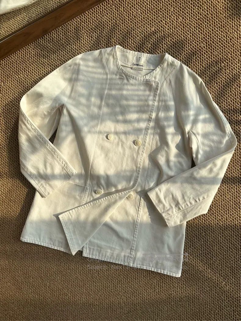 Hermes Hermes Cotton Removable Collar Jacket, Women's, White Size XS / US 0-2 / IT 36-38 - 2 Thumbnail