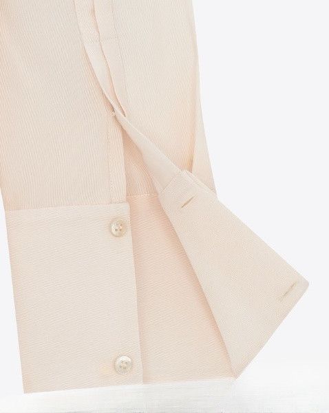 Saint Laurent Paris o1b1hav111025 788143 Oversized Shirt in Faille in Ivory Size US S / EU 44-46 / 1 - 4 Thumbnail