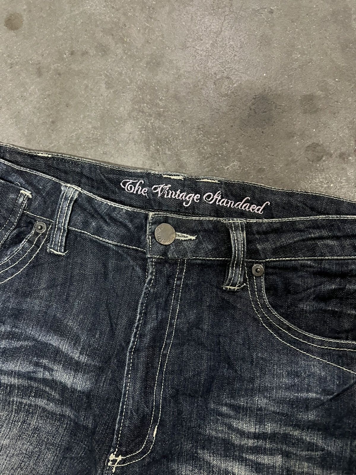 Designer × Japanese Brand × Vintage FLARED🔥UNKNOWN DISTRESSED DENIM PANT Size US 34 / EU 50 - 6 Thumbnail