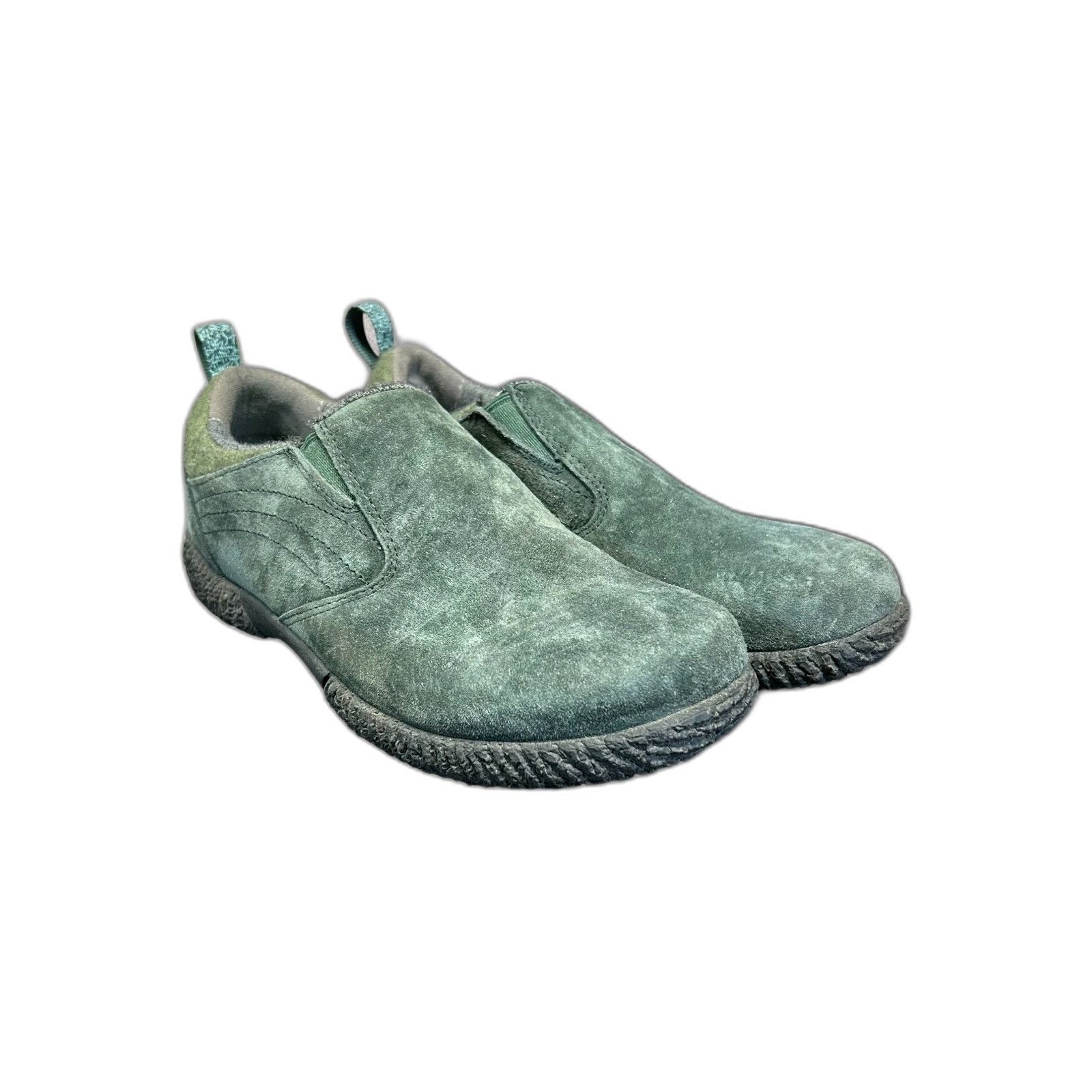 L.L. Bean LL Bean Olive Green Suede Women's Slip-on Clogs Moccasins Sh Size US 7.5 / EU 40-41 - 2 Thumbnail