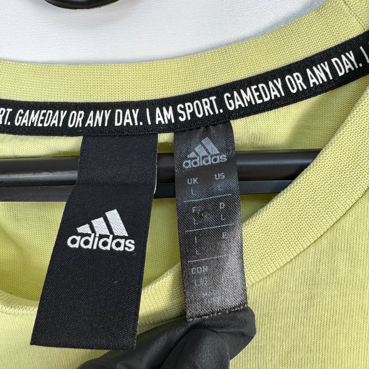 Adidas Adidas Big Logo T-Shirt FK3505 Yellow Mens Size L Size US L / EU 52-54 / 3 - 3 Thumbnail
