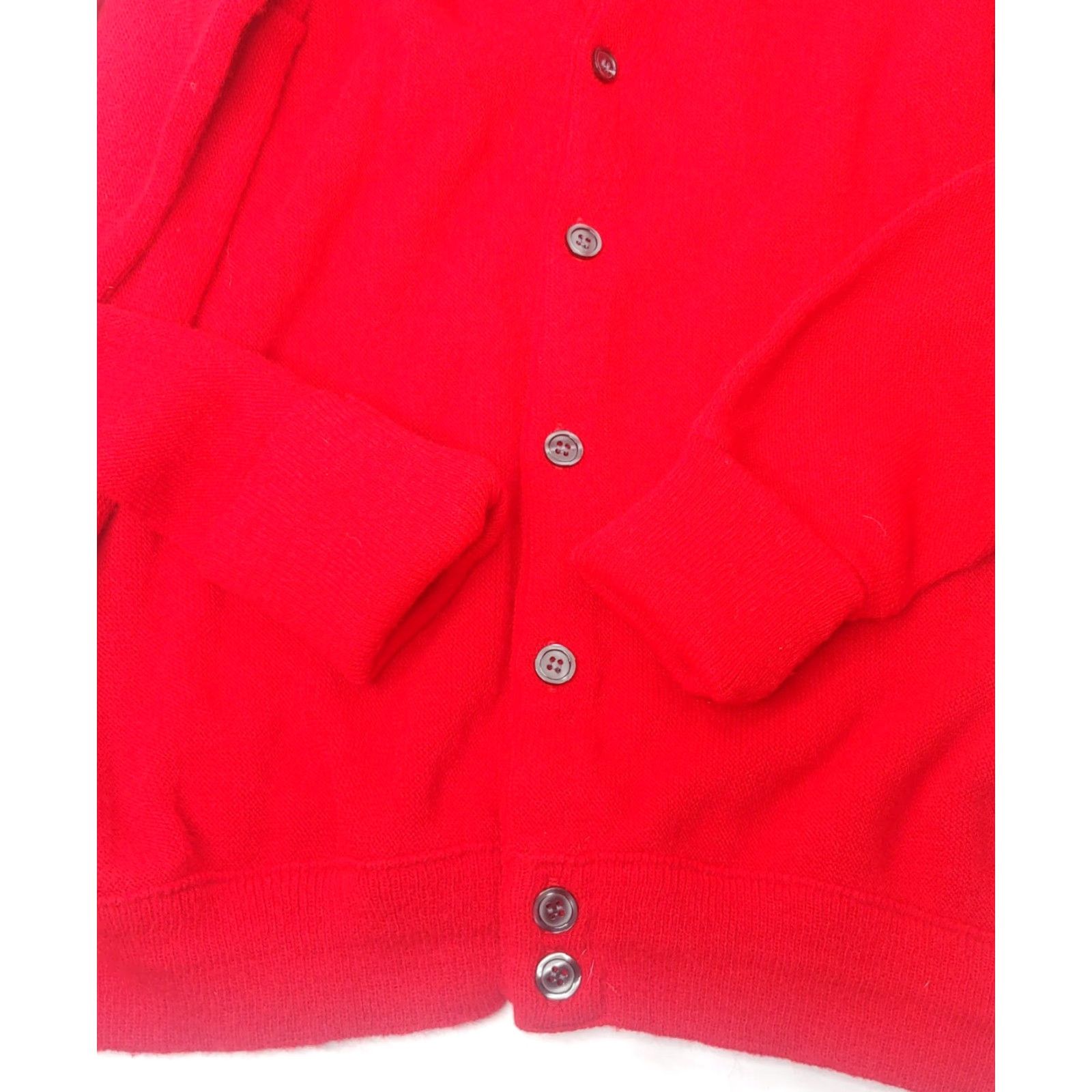 Jantzen VINTAGE Jantzen Cardigan Sweater Men L Red Grunge Grandpa USA Classic Knit V-Neck Long Sleeve Size US L / EU 52-54 / 3 - 3 Thumbnail