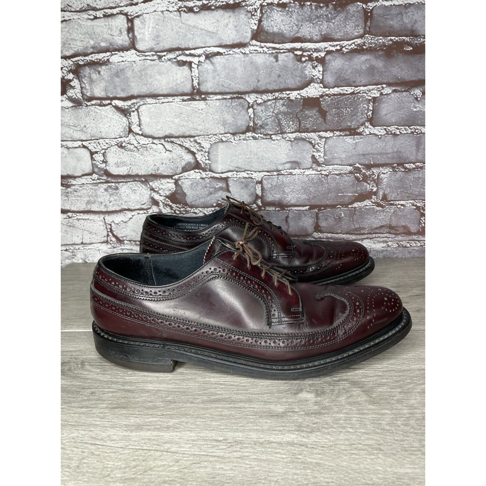 Stuart McGuire Stuart Mcguire LongWing Blucher Burgundy Leather Dress Shoes Size US 10.5 / EU 43-44 - 15 Thumbnail