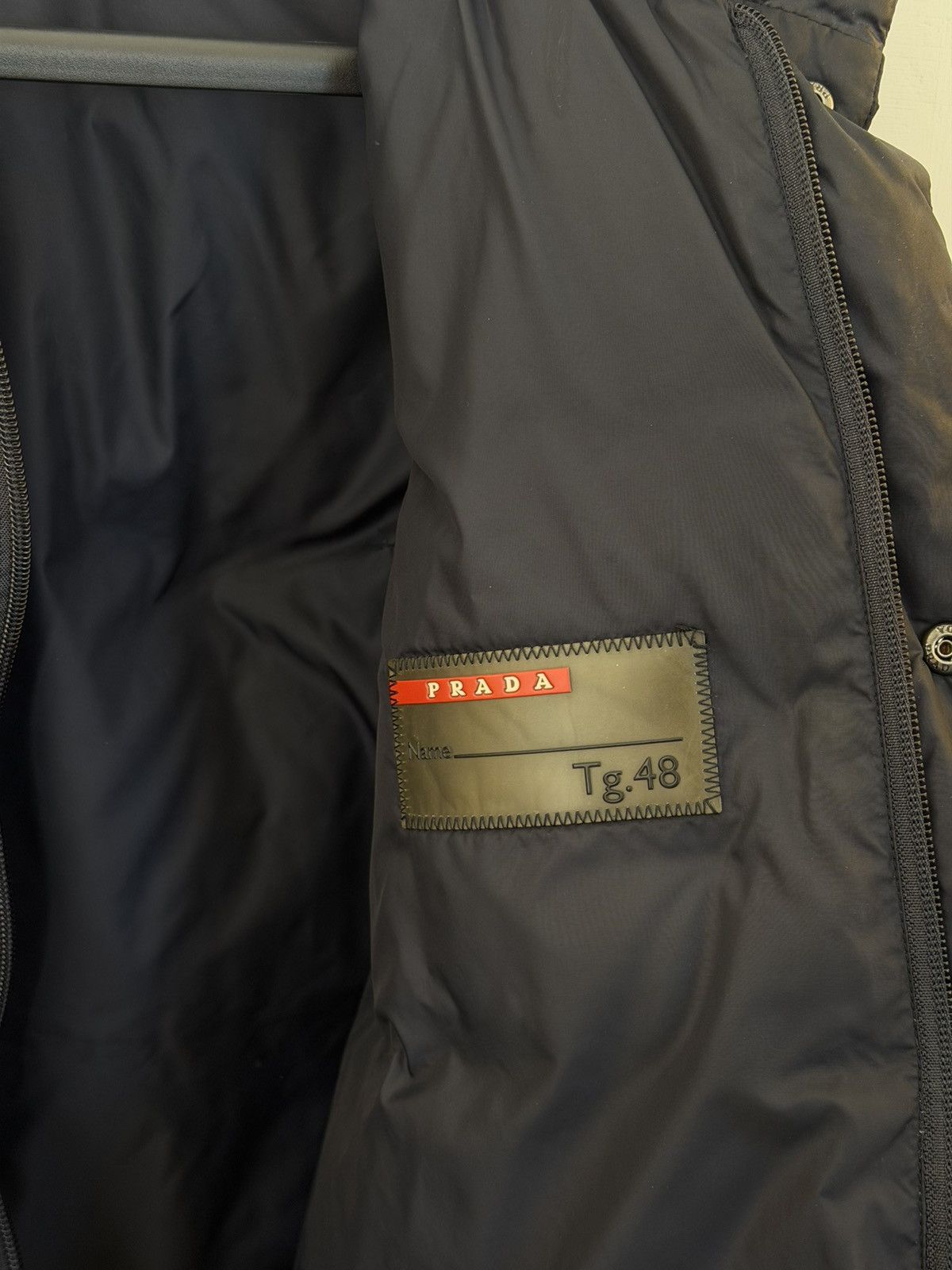 Prada Vintage 00s Prada Puffer Jacket Dark Blue y2k Size M Size US M / EU 48-50 / 2 - 10 Thumbnail