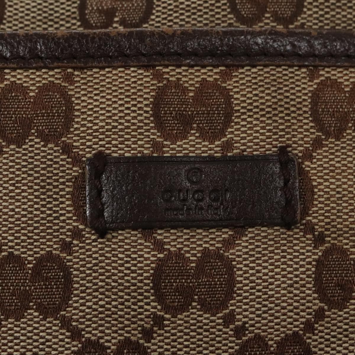 Gucci GUCCI GG Canvas Shoulder Bag Beige Dark Brown Silver Size ONE SIZE - 14 Thumbnail
