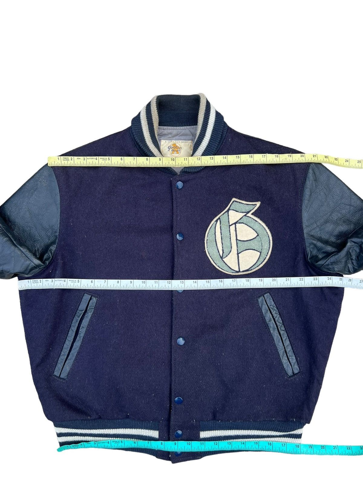 Golden Bear Vintage 70s Golden Bear Patina Leather Varsity Jacket Size US L / EU 52-54 / 3 - 4 Thumbnail