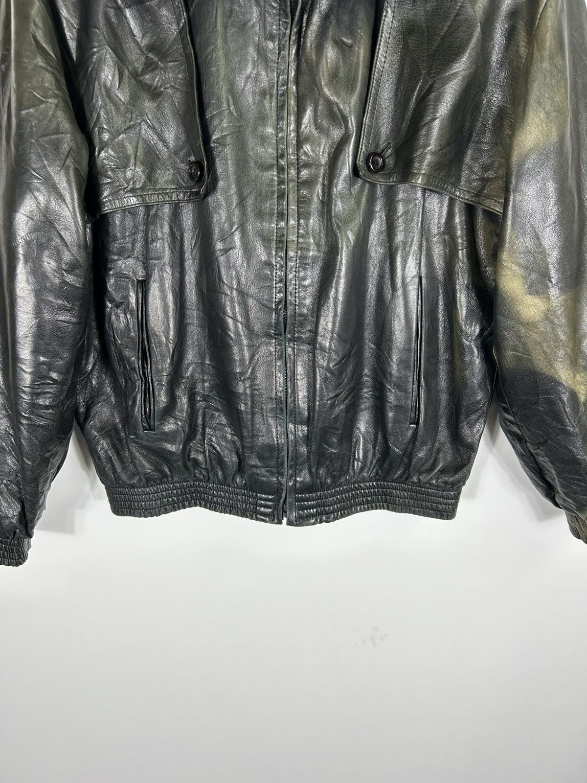 Leather ⚡️Vintage David Goodman Fur Collar Faded Leather Jacket Size US M / EU 48-50 / 2 - 5 Thumbnail