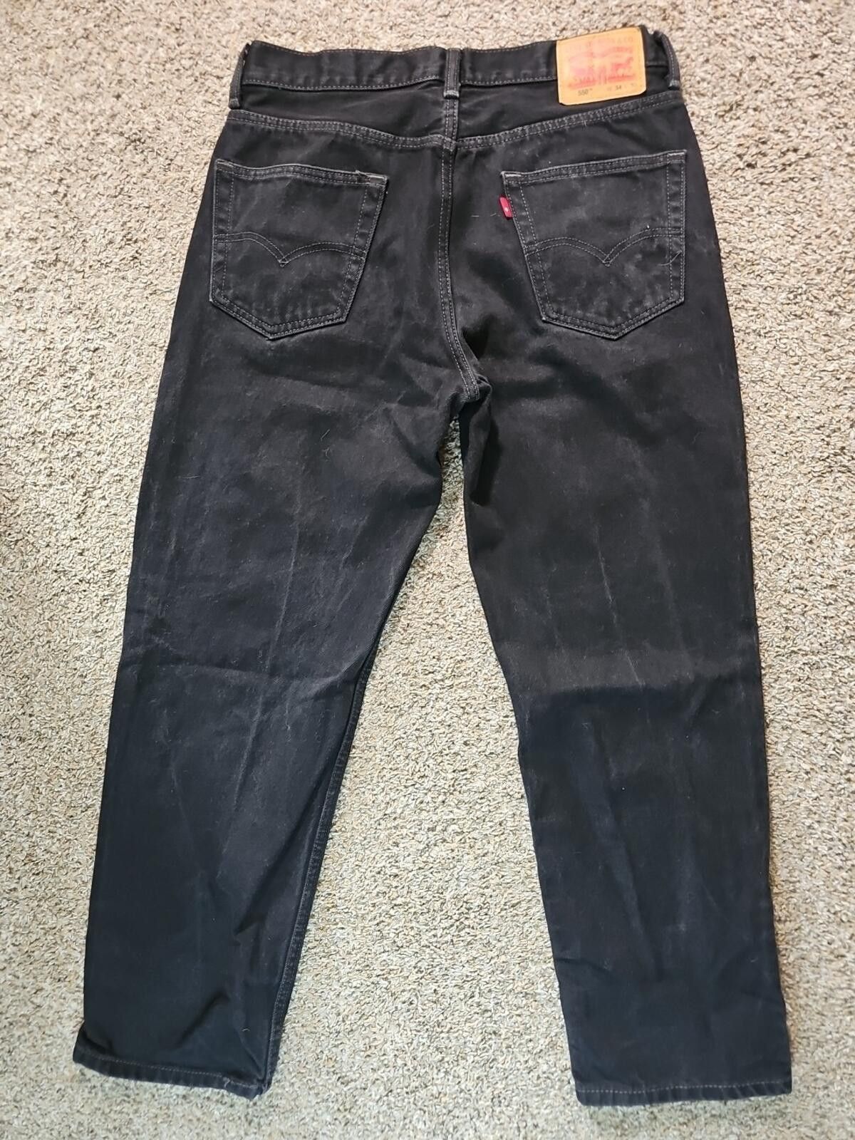 Levi's Levis 550 34x30 Black Jeans Size US 34 / EU 50 - 8 Thumbnail