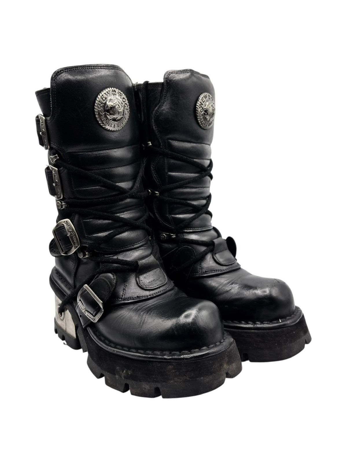 New Rock Vintage New Rock raised heel leather boots Size 37 Size US 7 / IT 37 - 1 Thumbnail