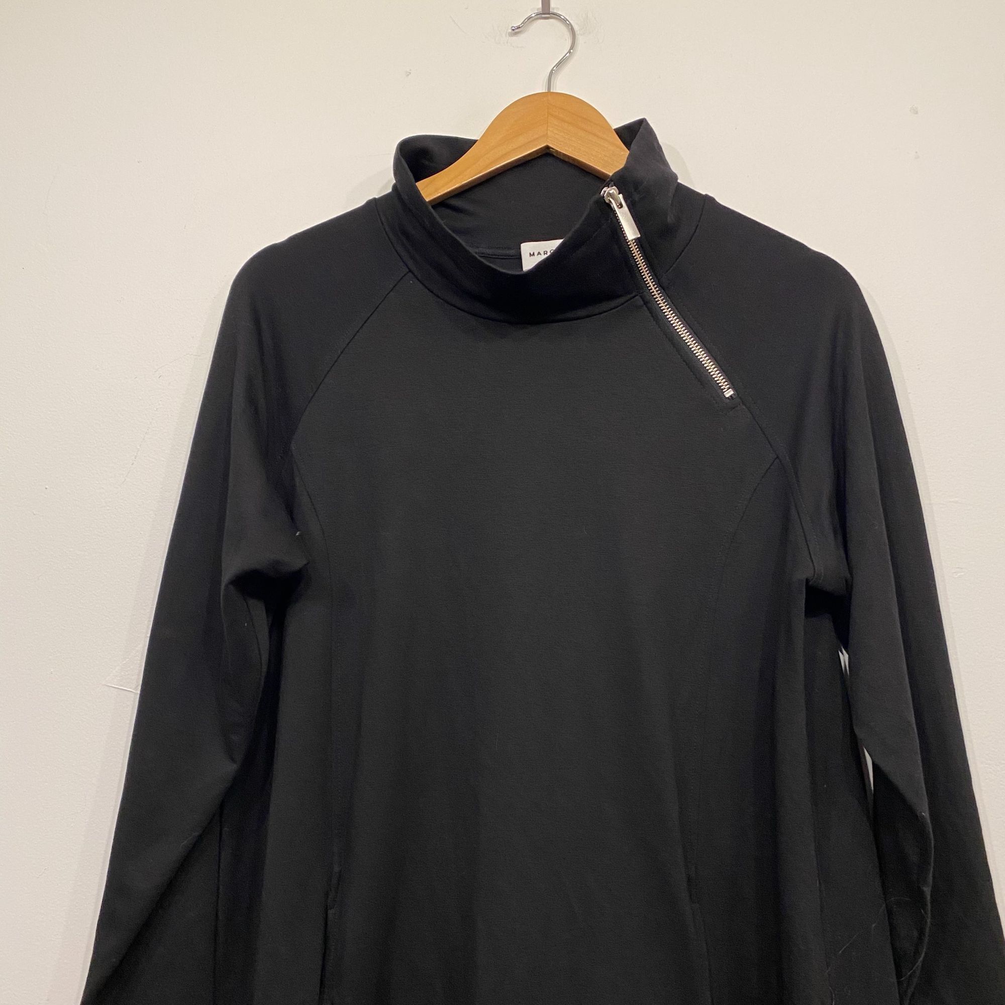 Other Marcella Black Long Sleeve Neck Zipper Oversized Dress Size Size XS / US 0-2 / IT 36-38 - 5 Thumbnail