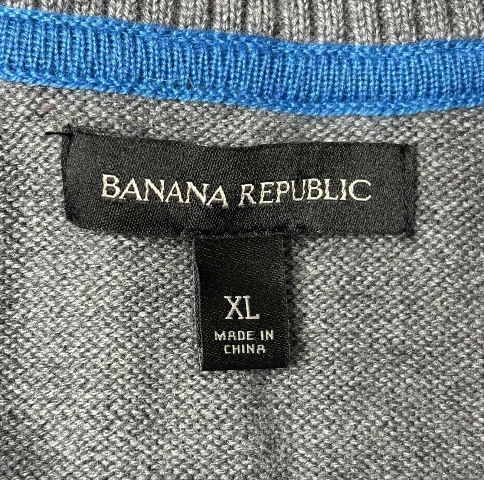 Banana Republic Banana Republic Sweater Men's XL Merino Wool Blend 1/4 Snap Size US XL / EU 56 / 4 - 2 Thumbnail