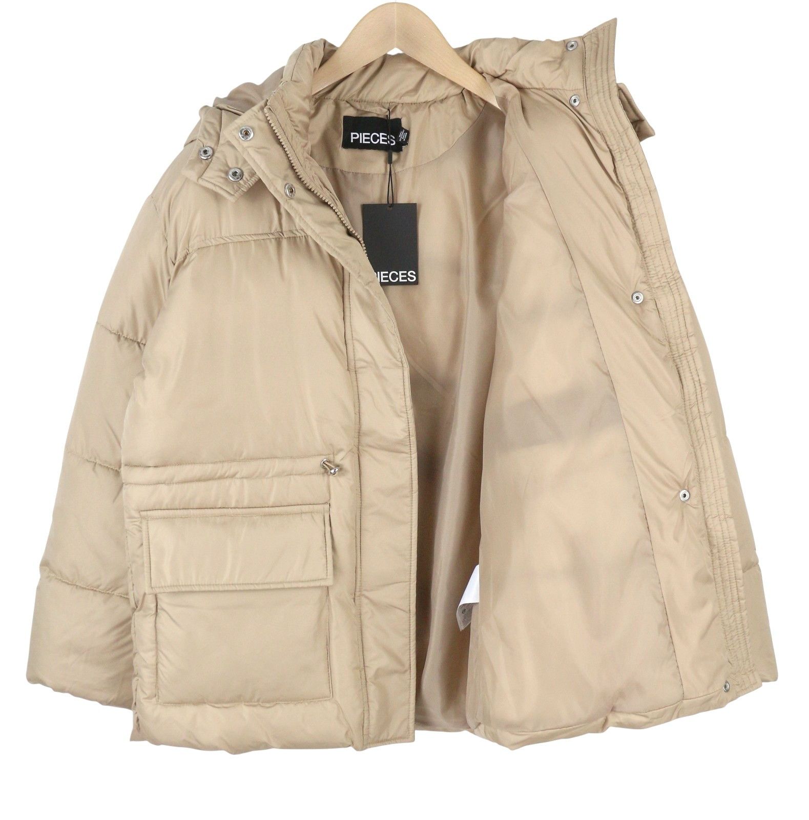Other LOUIE SHORT PUFFER XS Silver Mink Quilted Hood 88046 Size XS / US 0-2 / IT 36-38 - 4 Thumbnail
