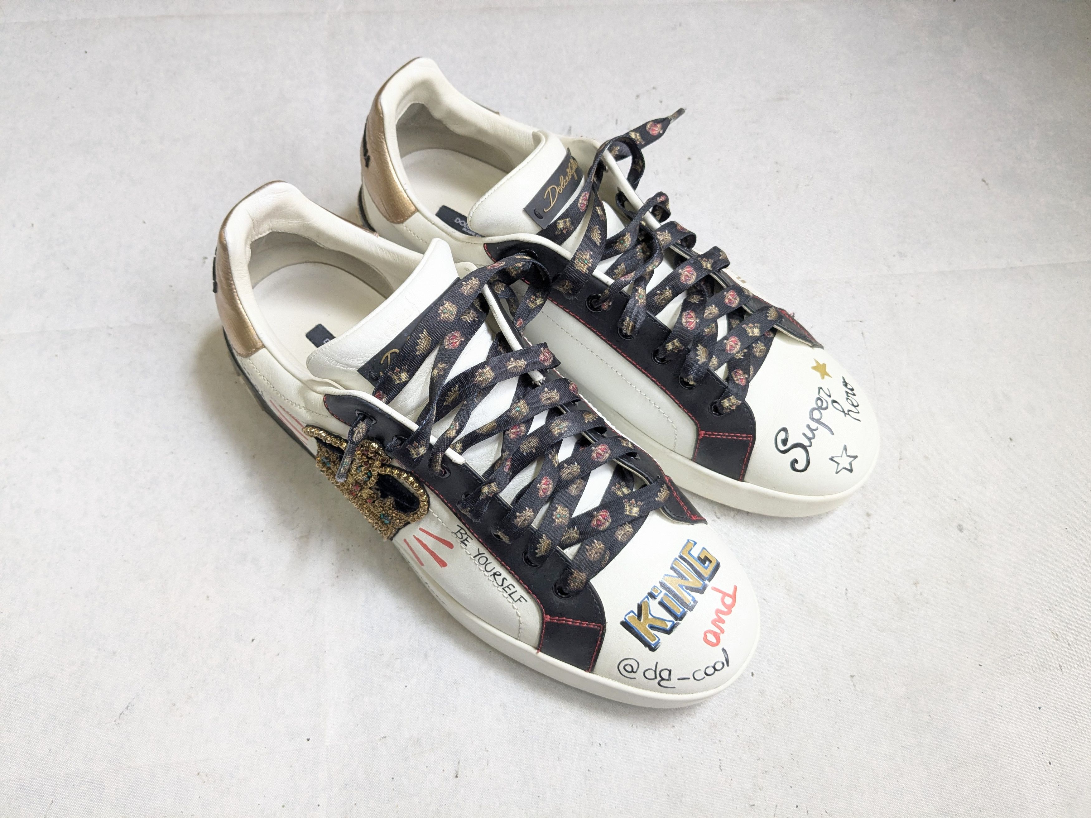 Dolce & Gabbana Dolce & Gabbana Portofino Sneakers White 11 Crown King Size US 11 / EU 44 - 4 Thumbnail