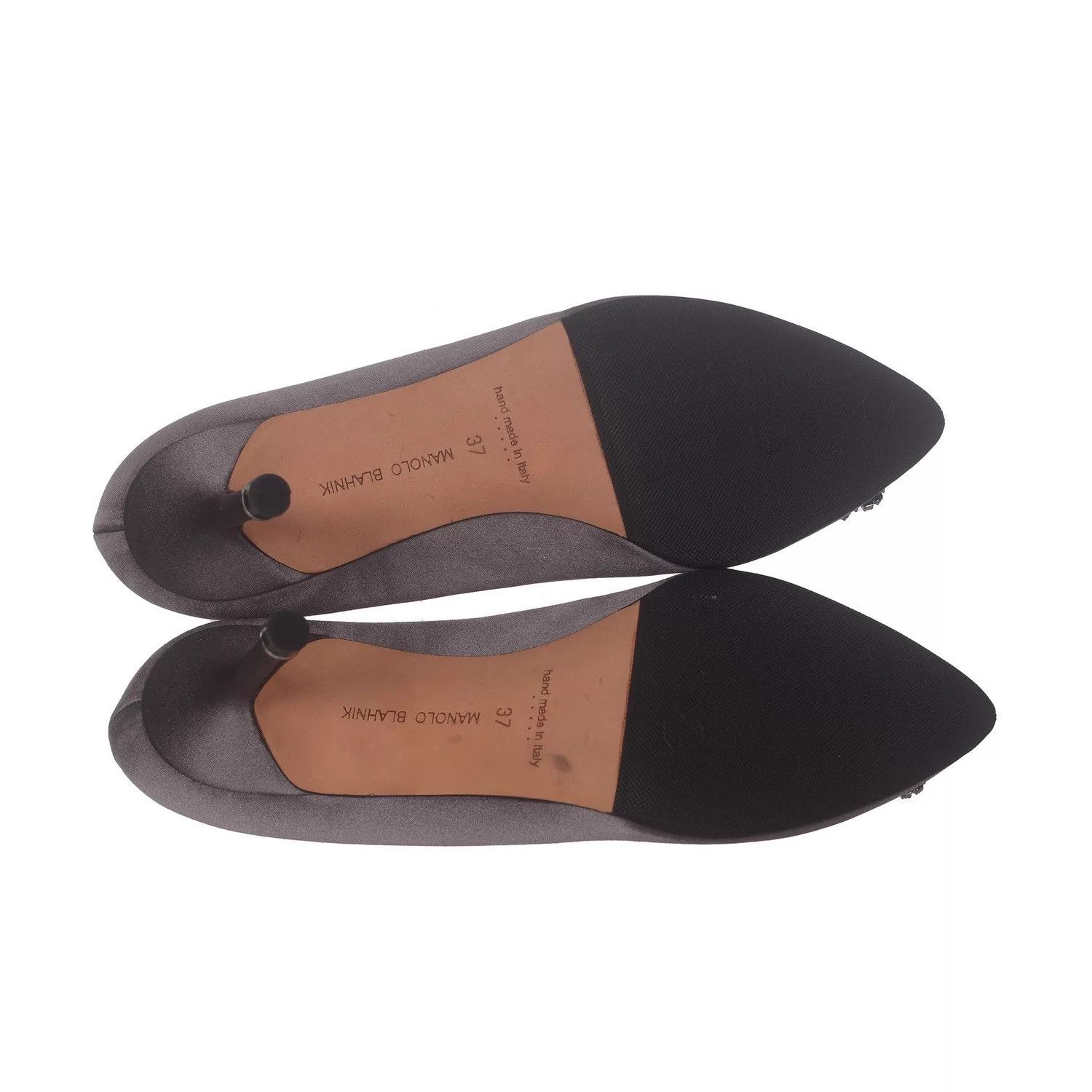 Manolo Blahnik Manolo Blahnik Satin Crystal Buckle Heels 37 Size US 6.5 / IT 36.5 - 4 Thumbnail