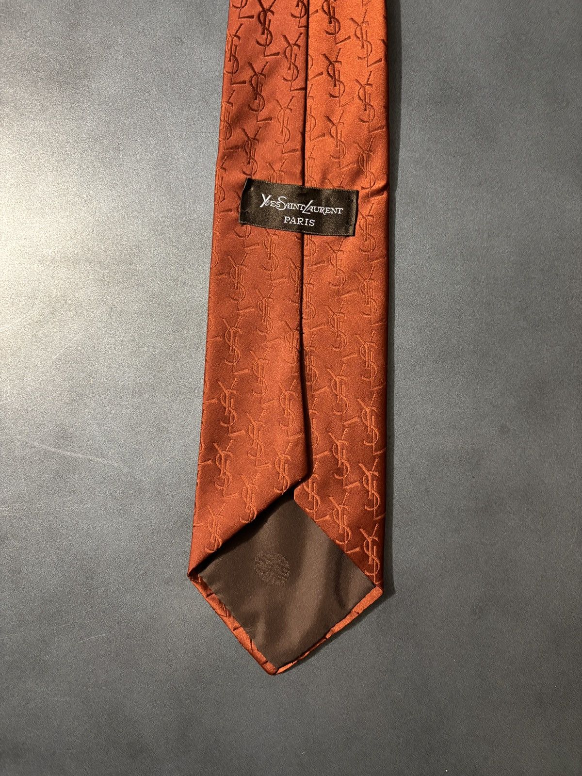 Yves Saint Laurent Vintage YSL Monogram Tie Necktie 1970s Yves Saint Laurent Size ONE SIZE - 12 Thumbnail