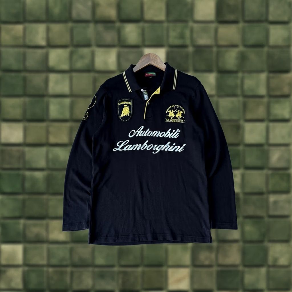 La Martina La Martina Automobili Lamborghini Racing Long Sleeve Shirt Mens M Black Vintage Size US M / EU 48-50 / 2 - 1 Thumbnail