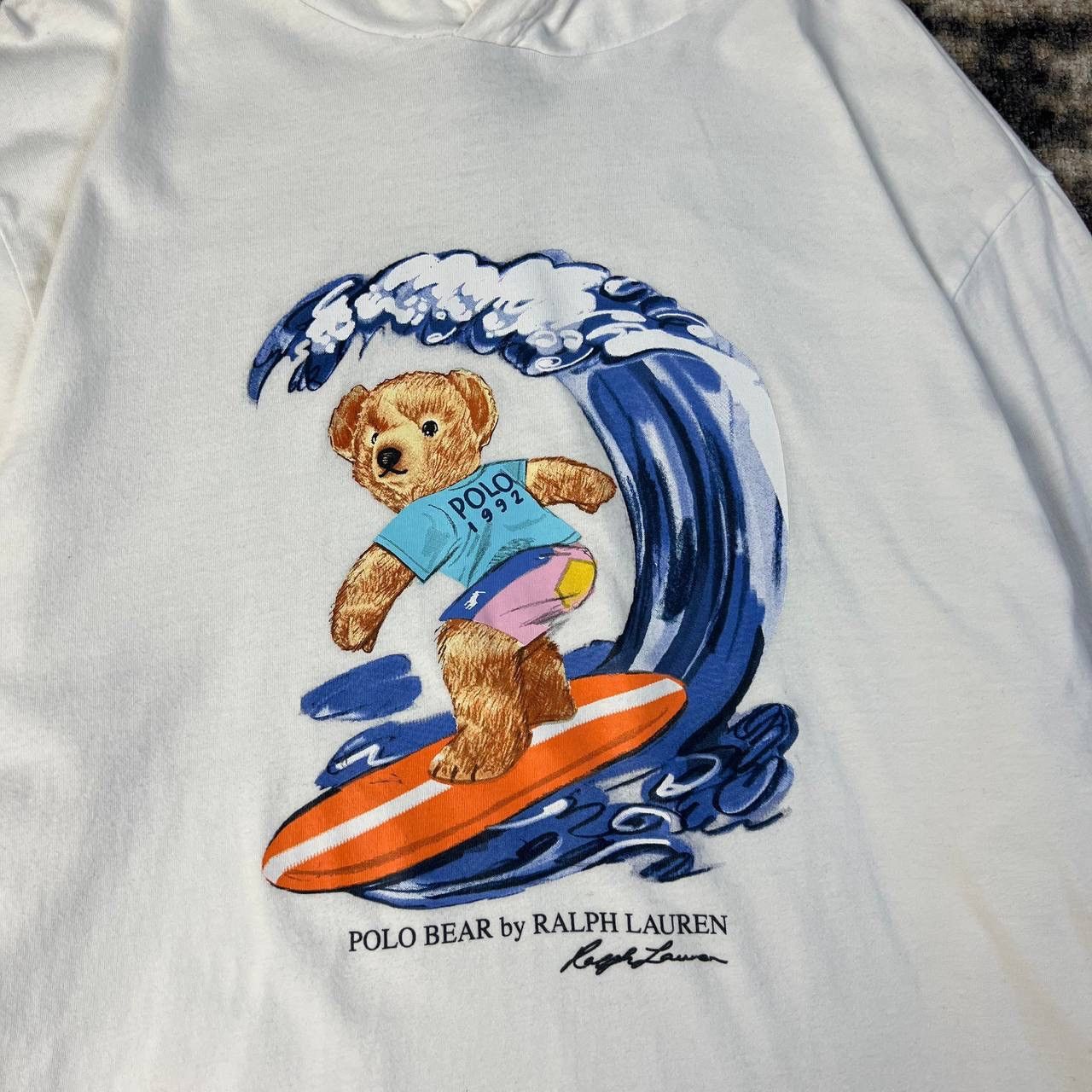 Polo Ralph Lauren Luxury Polo Ralph Lauren Bear Big Logo Light Hoodie Size US L / EU 52-54 / 3 - 3 Thumbnail