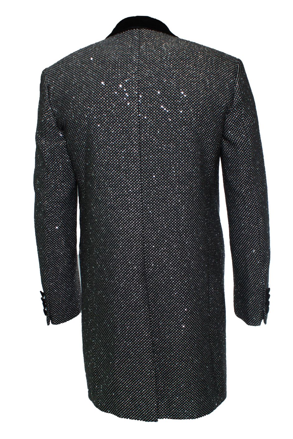 Saint Laurent Paris Saint Laurent, Long glitter sequins blazer jacket Size US L / EU 52-54 / 3 - 3 Thumbnail