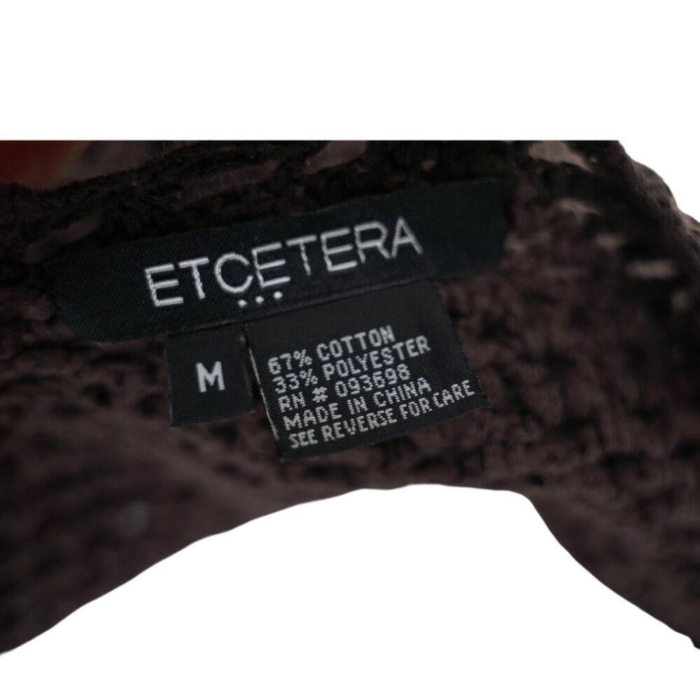 Designer Etcetera Brown Crochet Cardigan Ribbon Tie Size Medium Size M / US 6-8 / IT 42-44 - 6 Thumbnail