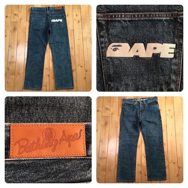 Bape BAPE Logo Denim Pants a bathing ape ★size S Size US 30 / EU 46 - 1 Thumbnail