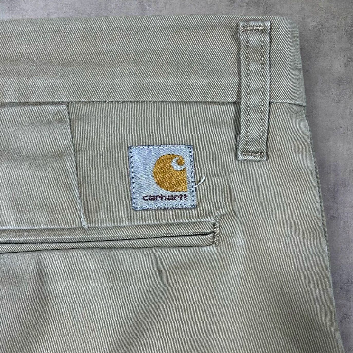 Carhartt Carhartt Sid Pant Beige Trousers Slim Skater Low Waist Chino 31 x 34 Mens 33" Waist Inside Leg 33" Rise 12.5" Logo Accents Vintage DC2 Size US 31 - 4 Thumbnail