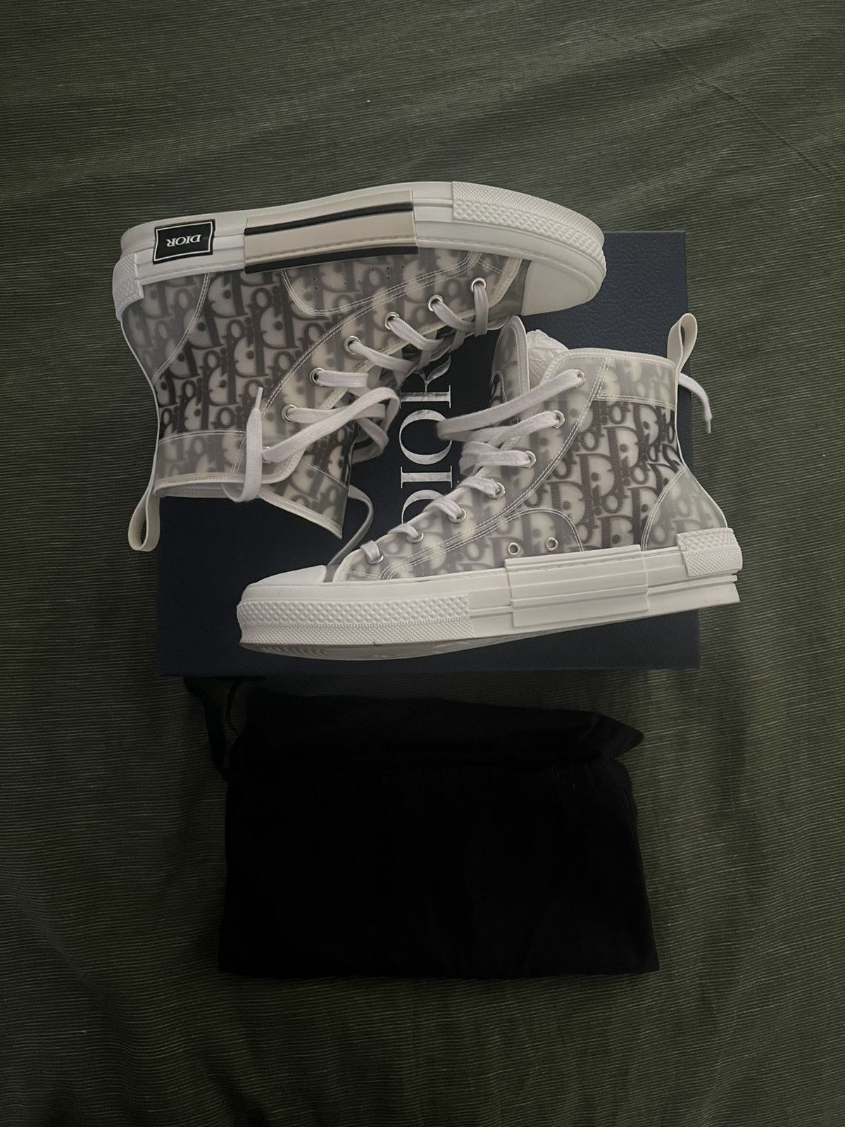 Dior Christian Dior B23 High Top Oblique Sneakers Size US 9 / EU 42 - 1 Thumbnail