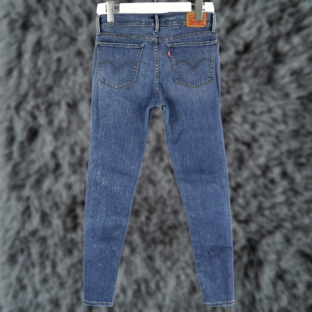 Levi's LEVI'S 711 Jeans Women's W29/L32 Zip Fly Stretch Super Skinny Whiskers Blue Size 29" - 1 Thumbnail