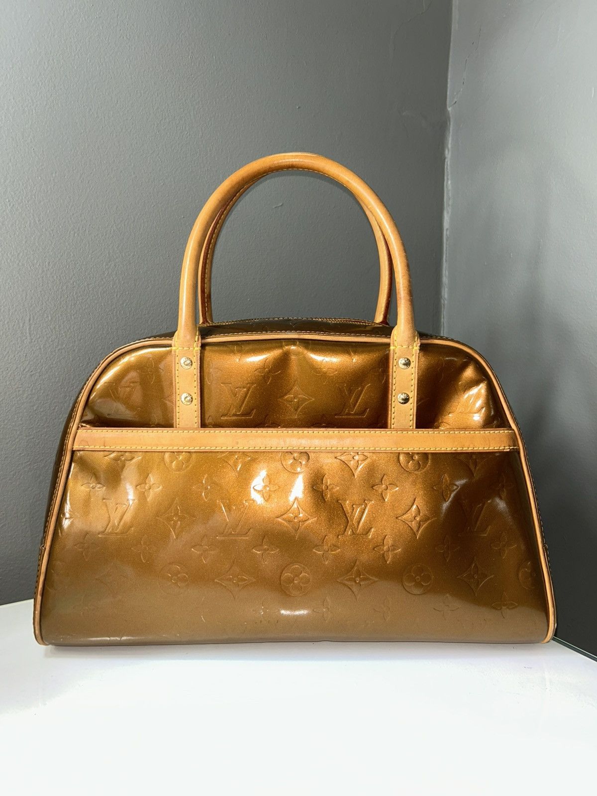 Louis Vuitton Louis Vuitton Bronze Vernis Tompkins Square Handbag BA0060 Size ONE SIZE - 1 Thumbnail