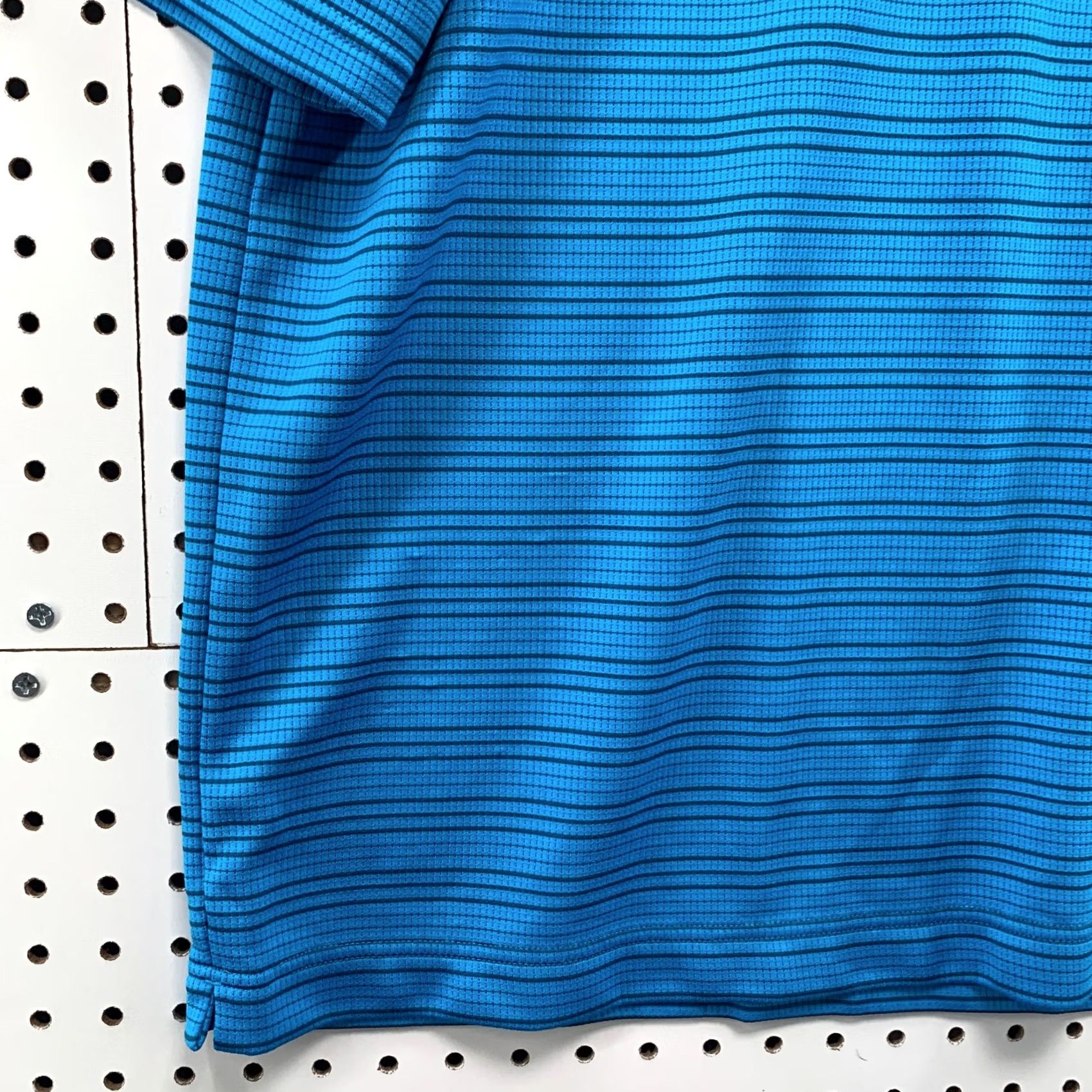 Nike Nike Golf Polo Shirt Mens Large Blue Striped Perforated Tectured Collared 23x31 Size US L / EU 52-54 / 3 - 3 Thumbnail