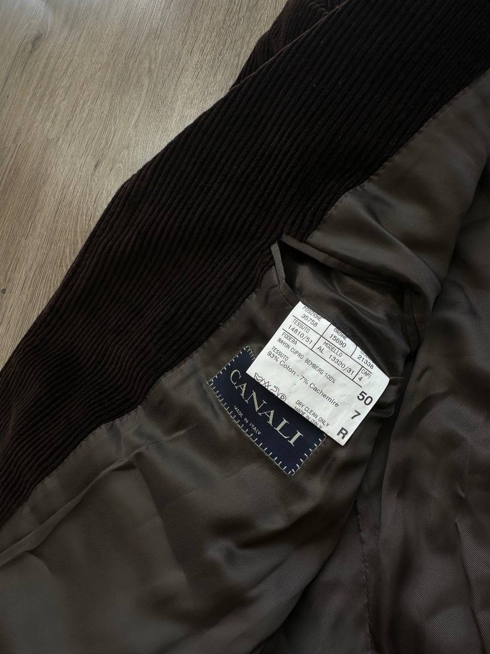 Canali × Vintage Vintage Men’s Brown Velvet Smoking Jacket Blazer Canali Size 50R - 8 Thumbnail