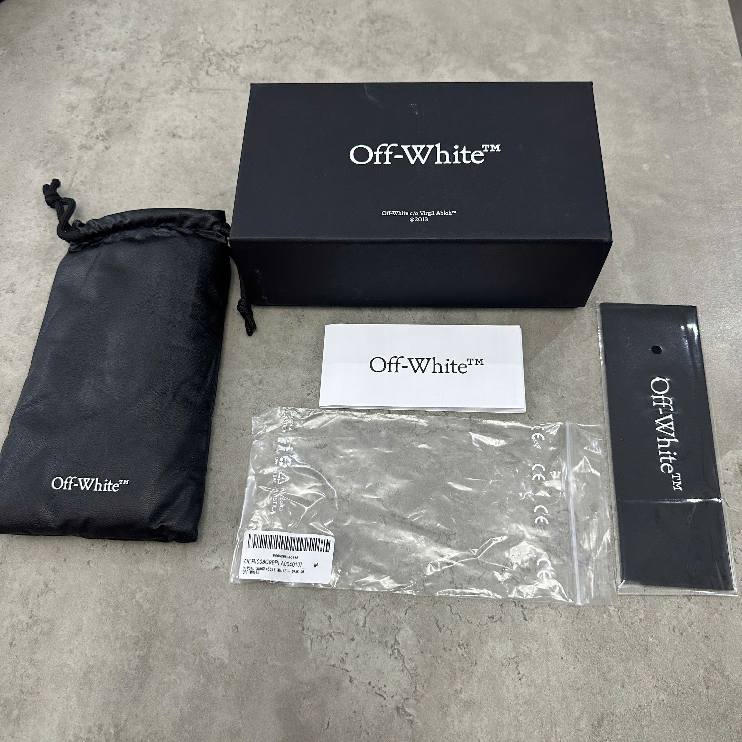 Off-White OFF WHITE Virgil Sunglasses WHITE/DARK GREY Size ONE SIZE - 7 Thumbnail