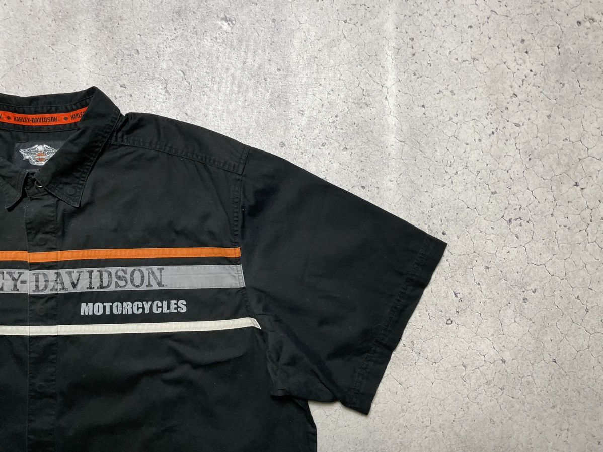 Harley Davidson × Vintage Vintage Short Sleeve Button Harley Davidson Shirt Big Logo Size US XXL / EU 58 / 5 - 3 Thumbnail