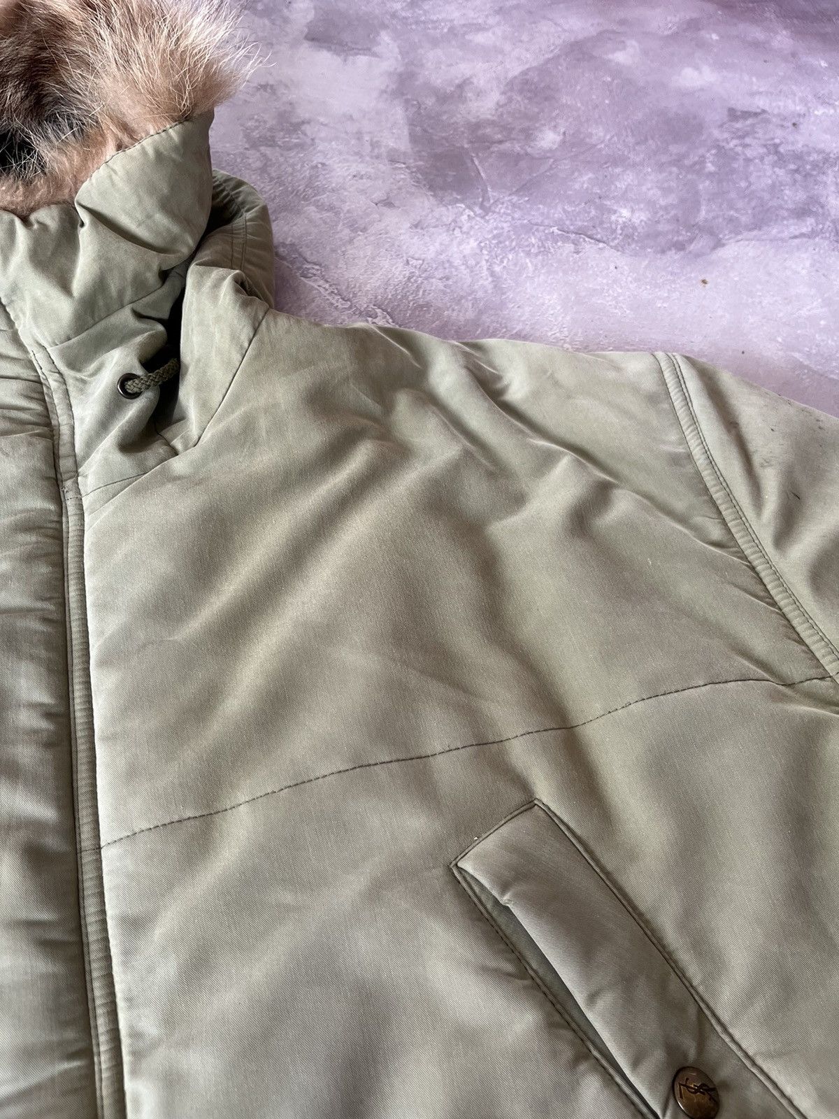 Saint Laurent Paris Vintage 90s Winter YSL Jacket Heavy Parka Jacket Size US L / EU 52-54 / 3 - 10 Thumbnail