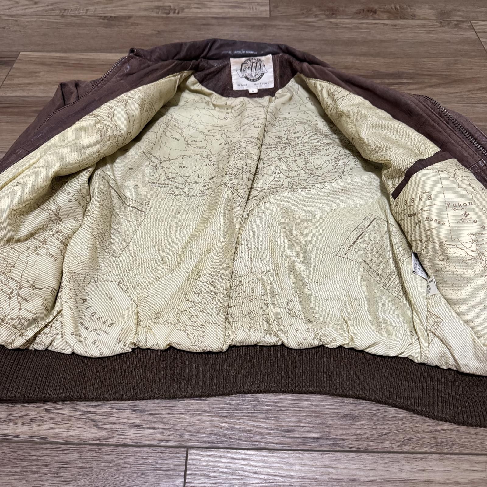 Other Vintage 80s G-III Global Identity Leather Bomber Jacket Map Size US S / EU 44-46 / 1 - 3 Thumbnail