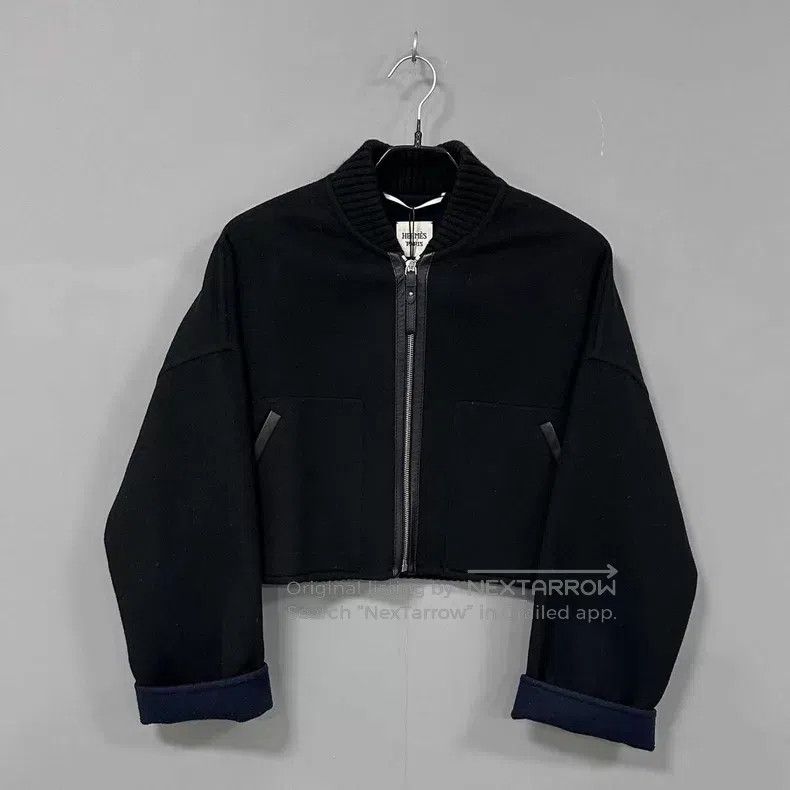 Hermes Hermes Cashmere and Leather Zip-up Jacket Size S / US 4 / IT 40 - 1 Thumbnail