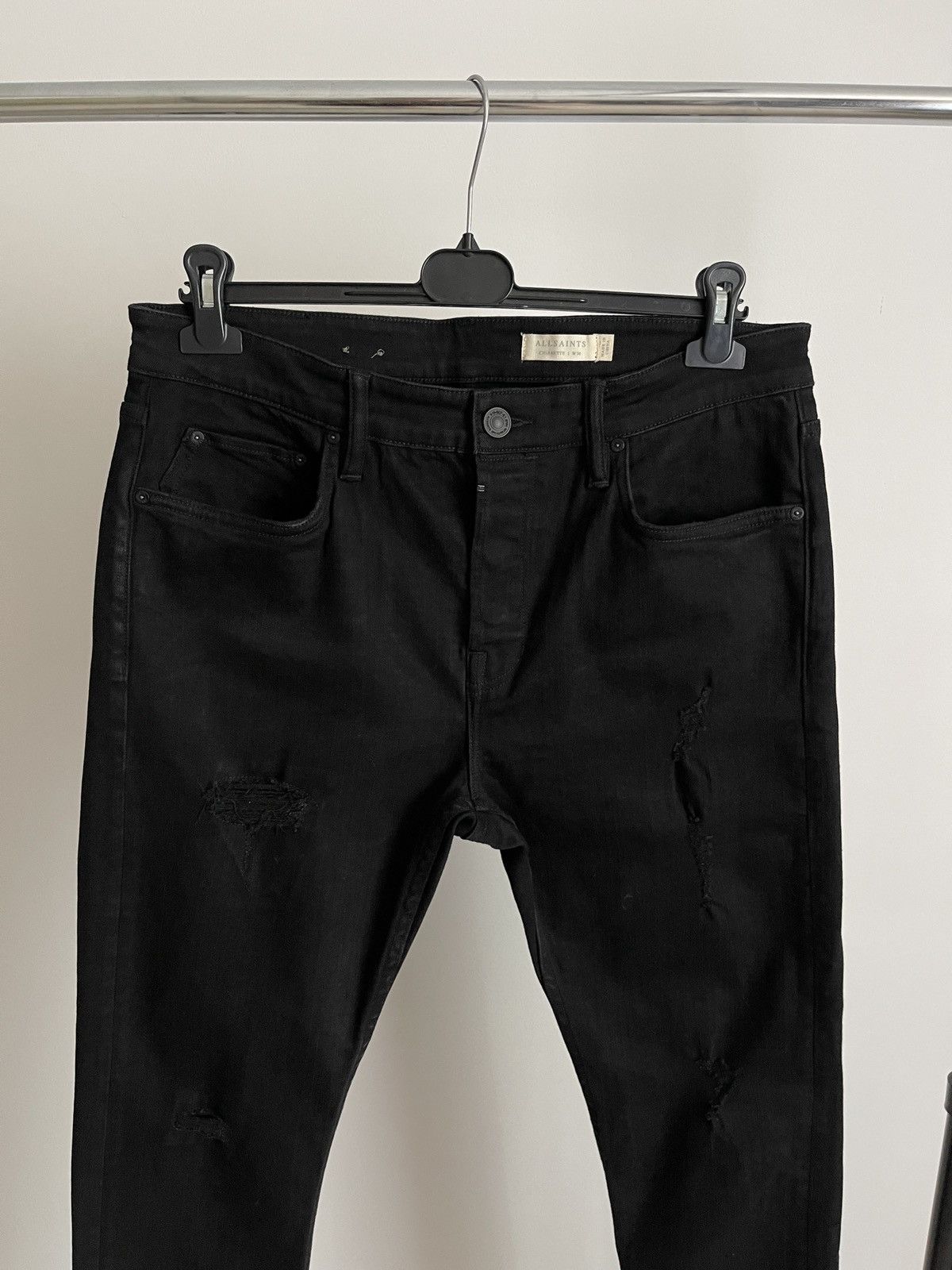 Allsaints Allsaints men’s black denim jeans 34 Size US 34 / EU 50 - 2 Thumbnail
