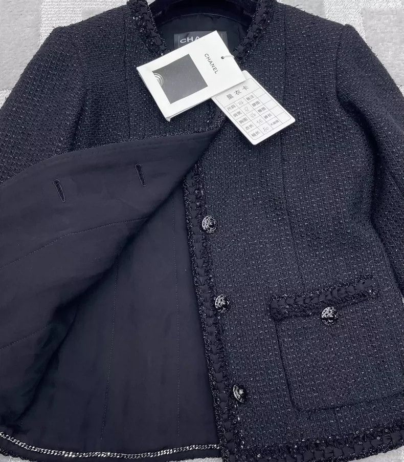 Chanel Chanel Black Tweed Jacket with Glitter Details -2505 Size S / US 4 / IT 40 - 5 Thumbnail